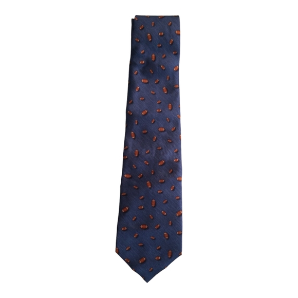 Blue Football Tie by Max Raab - Picture 3 of 6